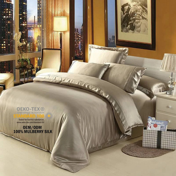 Indulge in Luxurious Comfort our Mulberry Silk Bedcover and Bedding Sets