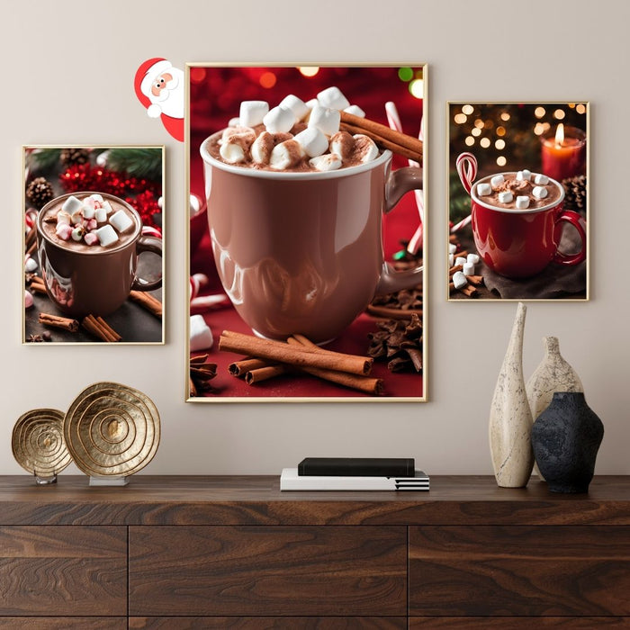 Hot Cocoa Delight Art Collection | Festive Printable Decor for the Holidays | Cozy Cocoa Scenes