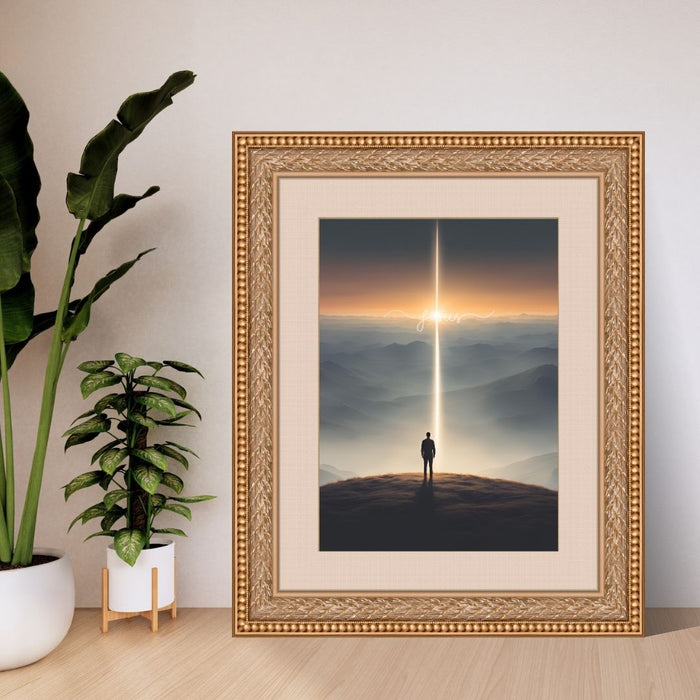 I Seek Jesus My Guiding Light | Christian Inspirational Wall Art | Jesus Love Digital Print | Faith-Based Home Decor