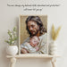 Jesus Holding You as a Baby | Heartwarming Christian Wall Art | High-Resolution Digital Print | Faith-Inspired Decor