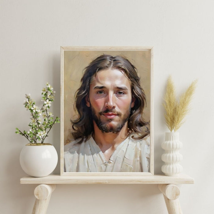 Jesus Prayer Face Art | Inspirational Christian Wall Decor | High-Resolution Digital Print | Faith-Based Home | Decor faithful arte