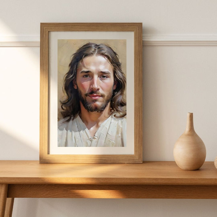 Jesus Prayer Face Art | Inspirational Christian Wall Decor | High-Resolution Digital Print | Faith-Based Home | Decor faithful arte