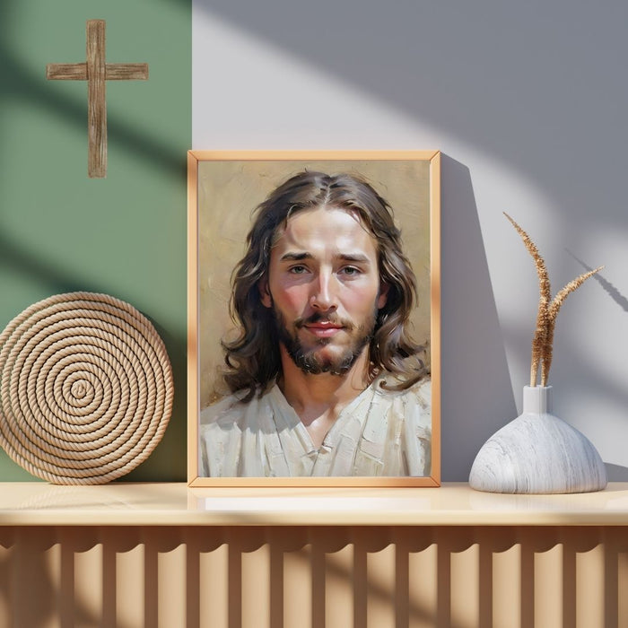 Jesus Prayer Face Art | Inspirational Christian Wall Decor | High-Resolution Digital Print | Faith-Based Home | Decor faithful arte