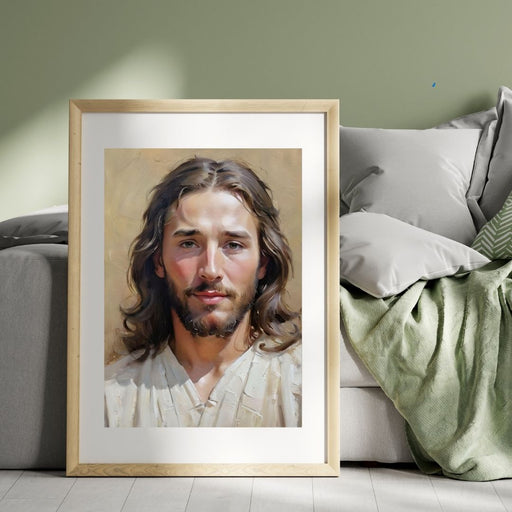 Jesus Prayer Face Art | Inspirational Christian Wall Decor | High-Resolution Digital Print | Faith-Based Home | Decor faithful arte