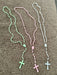 Luminous cross necklace Foreign trade jewelry plastic luminous rosary necklace bead string