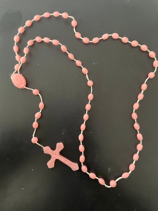 Luminous cross necklace Foreign trade jewelry plastic luminous rosary necklace bead string