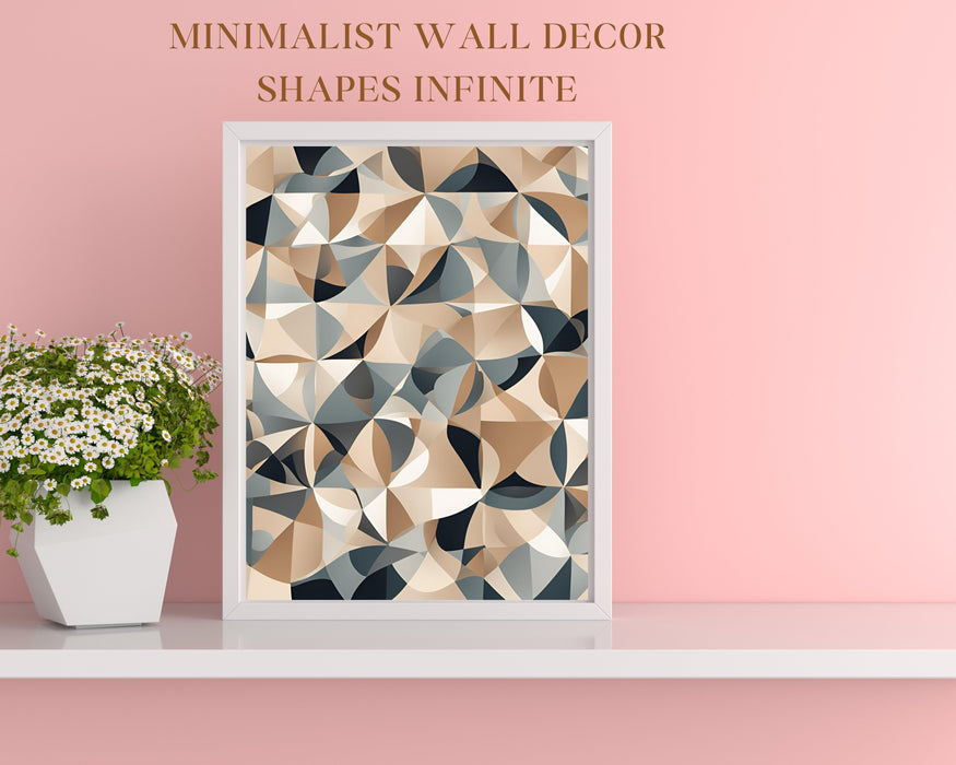 Minimalist Wall Decor Shapes Infinite | Modern Art | Abstract Digital Download | Neutral Wall Art | Clean Minimalist Design | Elegant Shapes