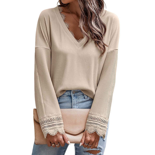 Solid Color Thread Knitwear Women's European And American Simple