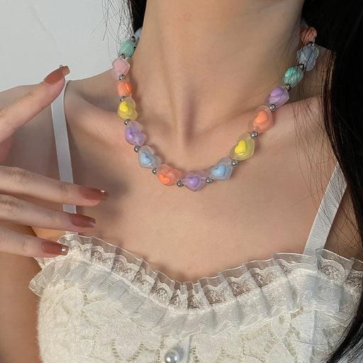 Special-interest Design Candy-colored Love Necklace