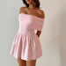 European And American Style Beach Holiday Sexy Dress Knitted Hollow-out Off Collar