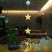 Christmas 3pcs LED Light Star Xmas Tree Hanging Sucker Lamp Window Ornaments Decoration For Home Xmas Navidad