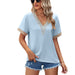 Women's Fashion Simple Lace V-neck Patchwork Solid Color Underwear Top