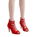 Women's Soft Bottom Red Short Peep Toe High Heels