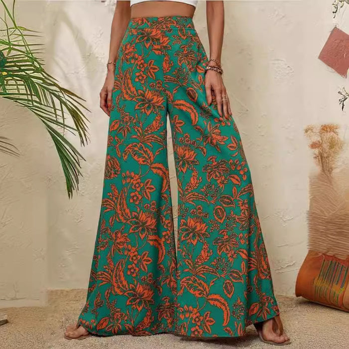 Fashionable Elegant Floral Print Women's Pants