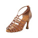 Women's High Heel Soft Soled Latin Dance Shoes Hot Drilling Bronze