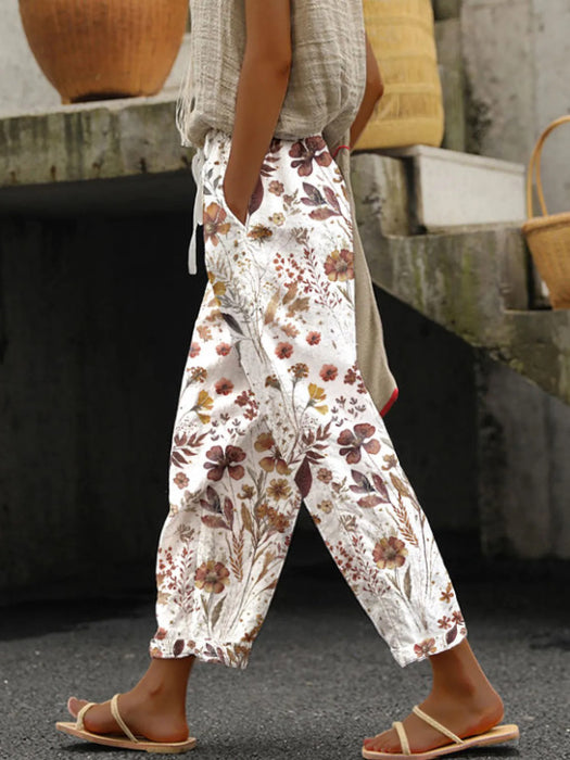 Printed Pattern Fashion Casual Trend Women's Ankle Banded Pants