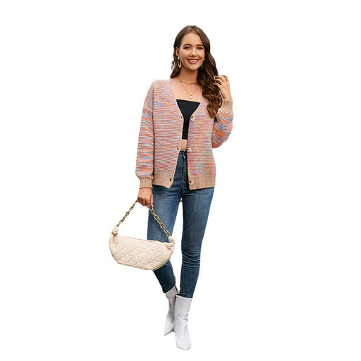 Short Knitted Cardigan Loose Single-breasted Coat For Women