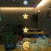 Christmas 3pcs LED Light Star Xmas Tree Hanging Sucker Lamp Window Ornaments Decoration For Home Xmas Navidad