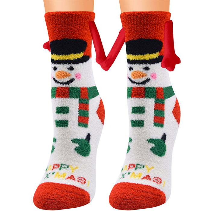 Christmas Supplies Coral Fleece Tube Socks Warm Slipper Bed Socks Winter Soft Warm Slipper