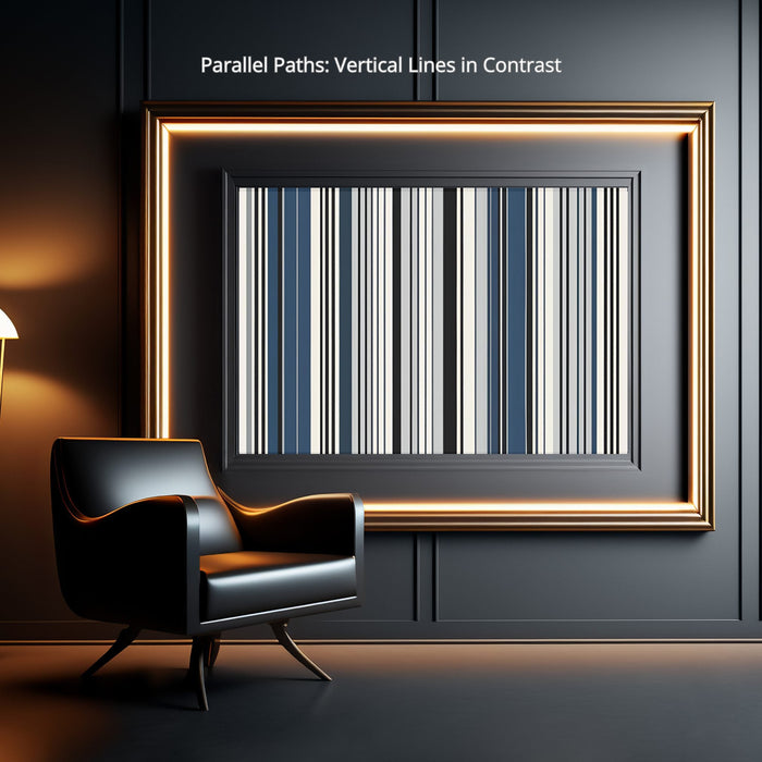 Parallel Paths: Vertical Lines Art | Minimalist Digital Download | highly contrasted Black and White | Abstract Wall Art | Modern Design