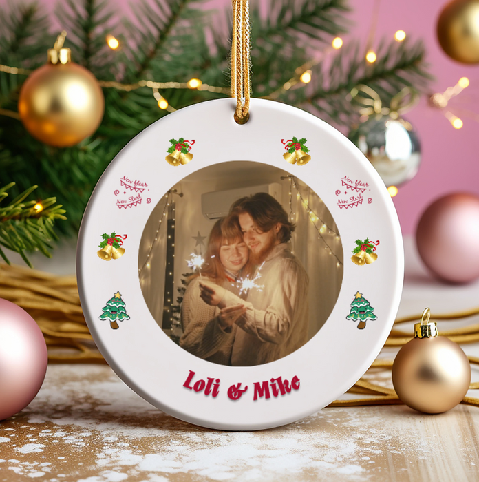 Personalized Christmas Photo Ornament with Custom QR Code & Video Message – Ideal Long-Distance Holiday Gift for Loved Ones!