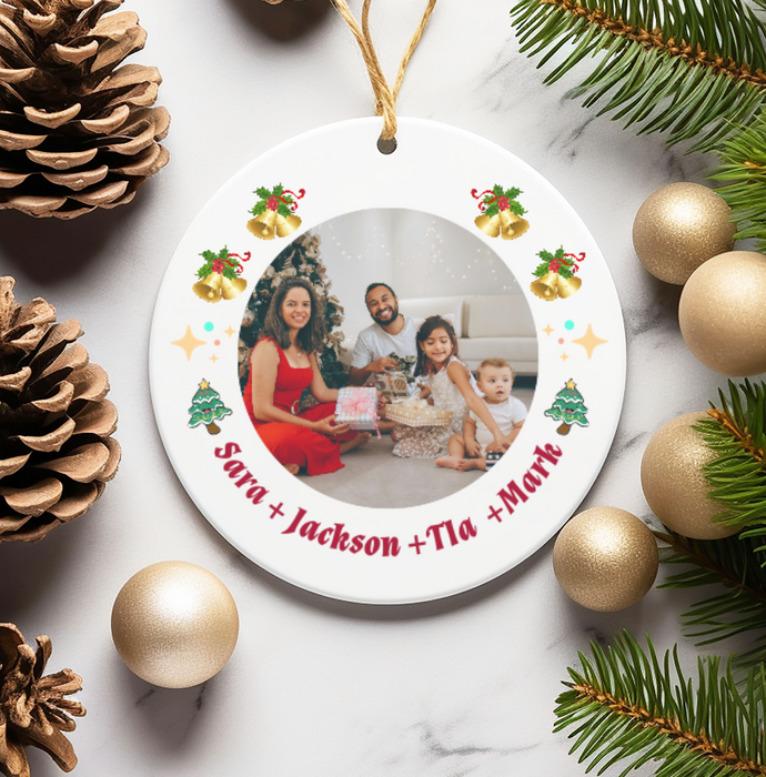 Personalized Christmas Photo Ornament with Custom QR Code & Video Message – Ideal Long-Distance Holiday Gift for Loved Ones!