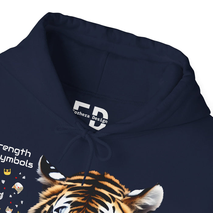 Strength in symbols Tiger Hoody Unisex Heavy Blend™ Hooded Sweatshirt