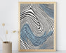 Wave Elegance: White and Blue Curves | Minimalist Art | Abstract Elegant Simplicity | Neutral Wall Art | Flowing Curved Design |