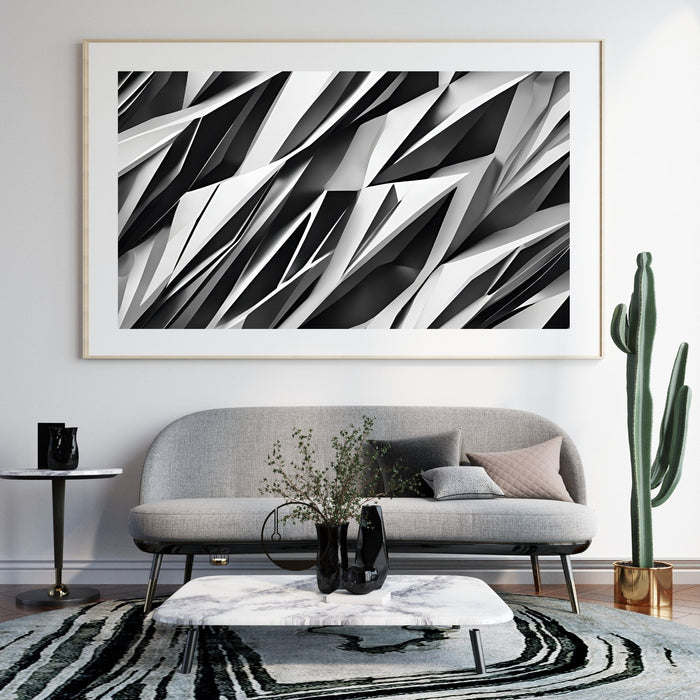 White and Black Minimalist Power | Modern Art | Minimalist Digital Download | Neutral Wall Art | Bold Contrast | Elegant Simplicity