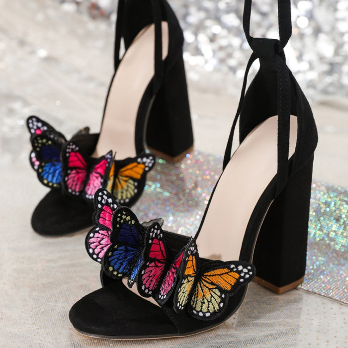 Women's Butterfly High Heel Sandals