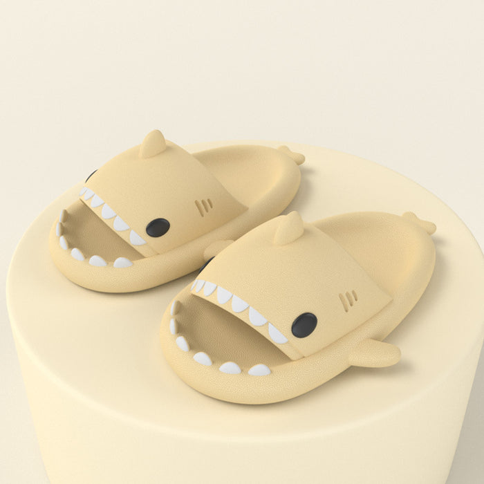 Adult's Slippers Indoor Outdoor Funny Shark Cartoon