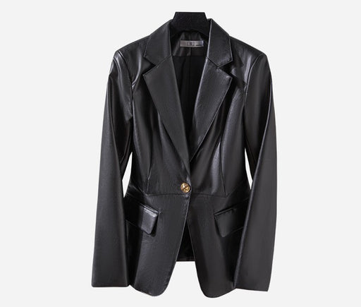 Women's Slim Skinny Leather Jacket Coat