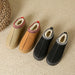 Baotou Plush Half Slippers Home Snow Boots Women's Fleece Warm Thick Bottom Cotton Shoes
