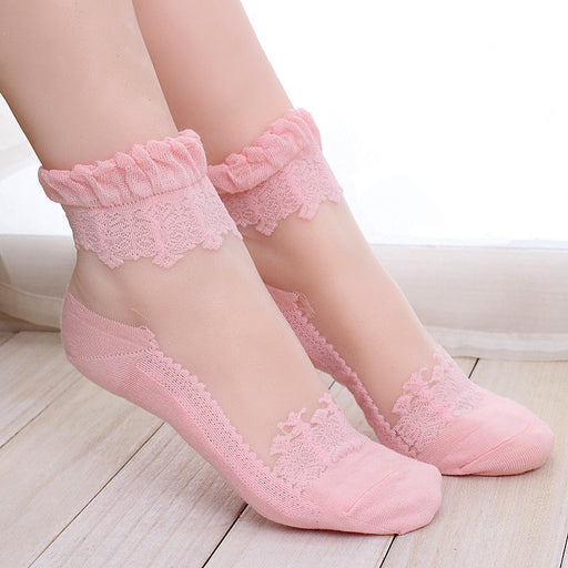 Women's Invisible Lace Women Silicone Anti-slip Socks