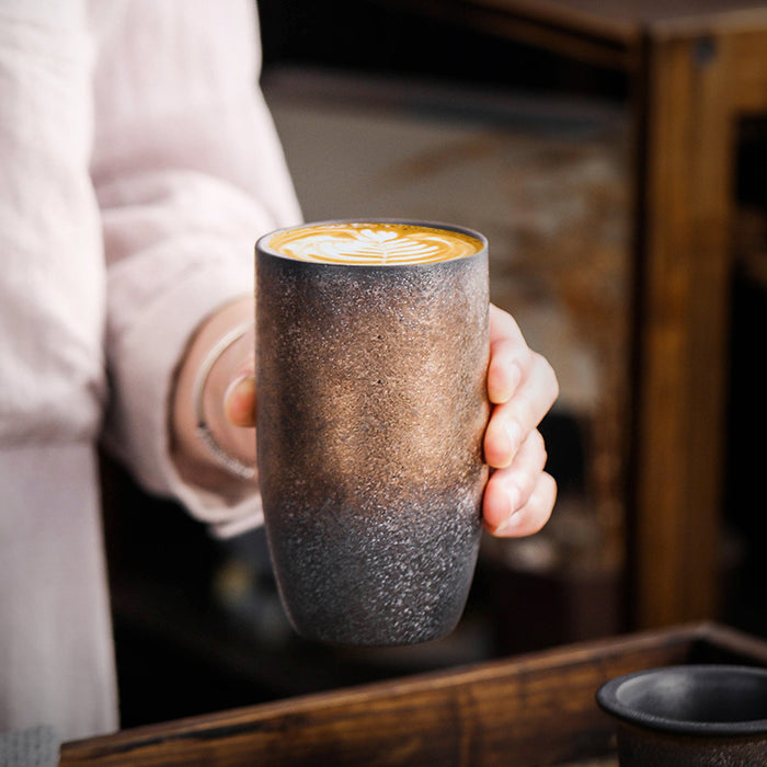 Vintage Stoneware Espresso Ceramic Tea Cup