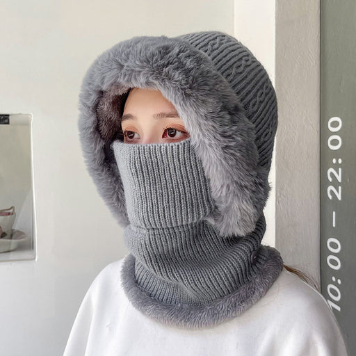 Women's Multi-functional Hat Scarf One-piece Suit Outdoor Windproof Cold-resistant Hat