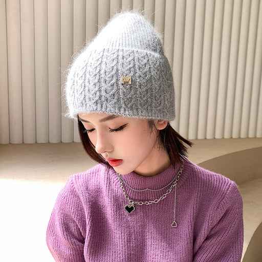 Women's Knitted Outdoor Warm Wool Hat In Autumn And Winter