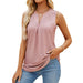 Women's Sleeveless T-shirt Summer Hole V-Neck Slim Fit Tank Tops