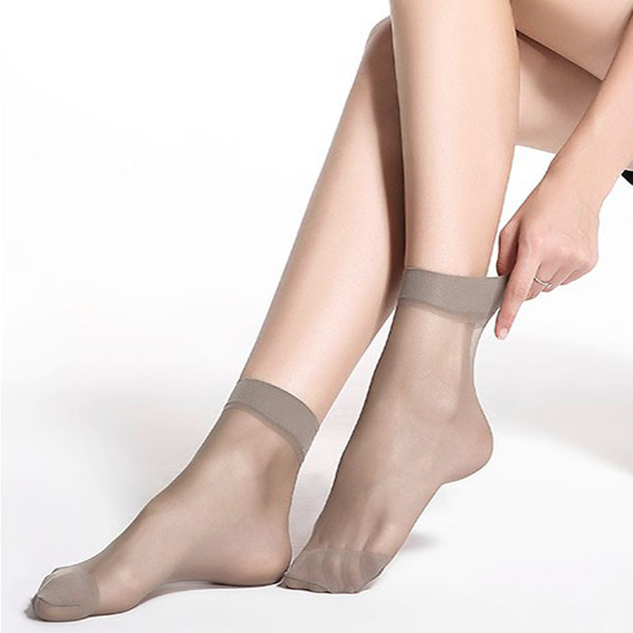 Thin Wear-resistant Invisible Ultra-thin Transparent Flesh-colored Short Stockings