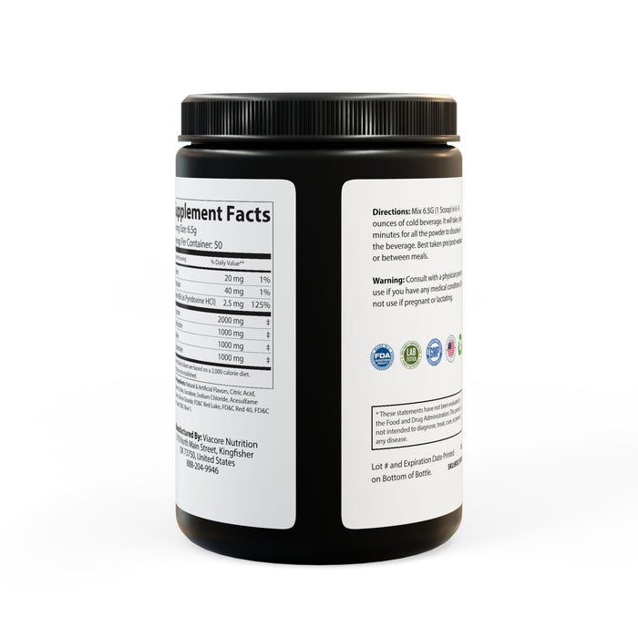 BCAA Supplement, Grape (325g, 11.46oz, 50 servings) Made in the USA! - FORHERA DESIGN - Food Supplements