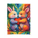 Bear and bunny Warmth Luxury Velveteen Plush Blanket - FORHERA DESIGN - Blankets