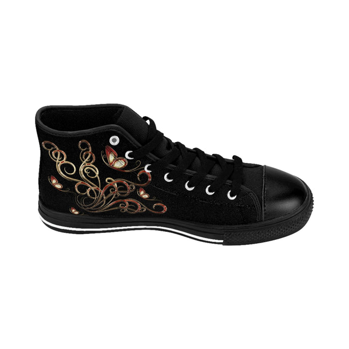 Black and Gold Women's Classic Sneakers - FORHERA DESIGN - FORHERA DESIGN - FORHERA DESIGN