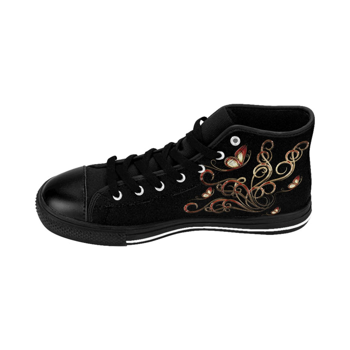 Black and Gold Women's Classic Sneakers - FORHERA DESIGN - FORHERA DESIGN - FORHERA DESIGN