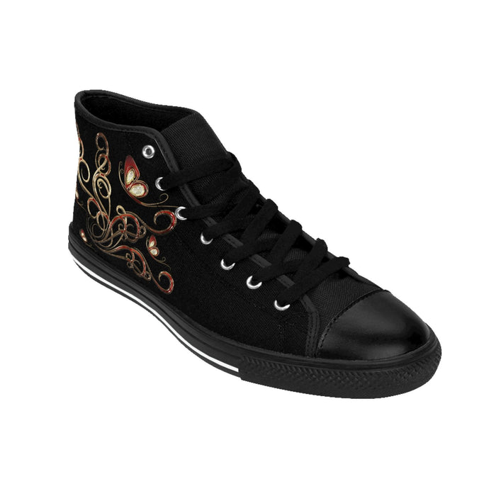 Black and Gold Women's Classic Sneakers - FORHERA DESIGN - FORHERA DESIGN - FORHERA DESIGN