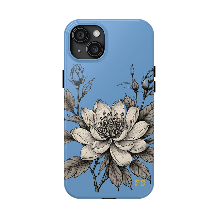 Blue Phone Case, Impact Resistant Phone Cover, Lightweight Phone Accessories, iPhone Samsung Protective Shell - FORHERA DESIGN - Phone Case