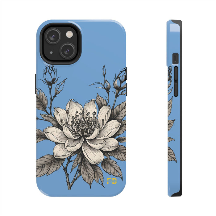 Blue Phone Case, Impact Resistant Phone Cover, Lightweight Phone Accessories, iPhone Samsung Protective Shell - FORHERA DESIGN - Phone Case