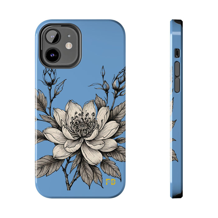 Blue Phone Case, Impact Resistant Phone Cover, Lightweight Phone Accessories, iPhone Samsung Protective Shell - FORHERA DESIGN - Phone Case