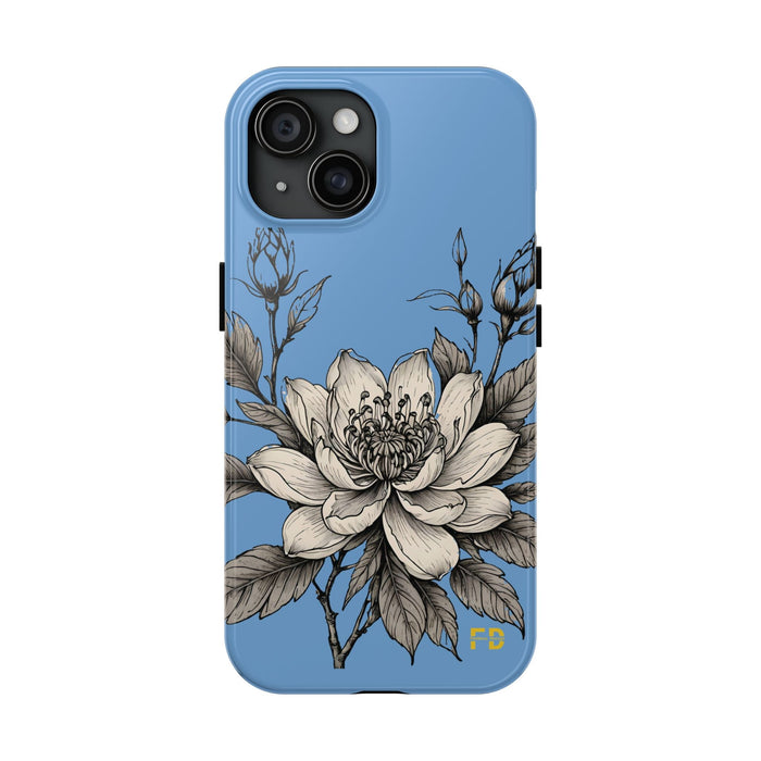 Blue Phone Case, Impact Resistant Phone Cover, Lightweight Phone Accessories, iPhone Samsung Protective Shell - FORHERA DESIGN - Phone Case