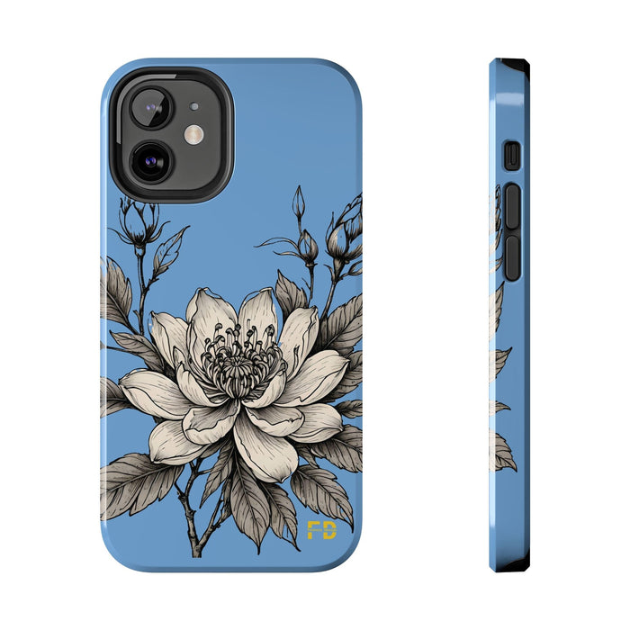 Blue Phone Case, Impact Resistant Phone Cover, Lightweight Phone Accessories, iPhone Samsung Protective Shell - FORHERA DESIGN - Phone Case