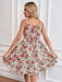 Floral Print Suspender Dress With Elastic Waist Design Fashion Summer Short Dresses Womens Clothing